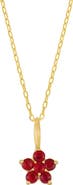 Bony Levy El Mar 18K Gold Gemstone Flower Pendant Necklace