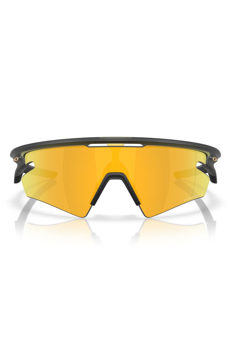 Oakley Gender Inclusive Sphaera 36mm Polarized Rectangle Shield Sunglasses, Main, color, Matte Olive Ink / Prizm 24K