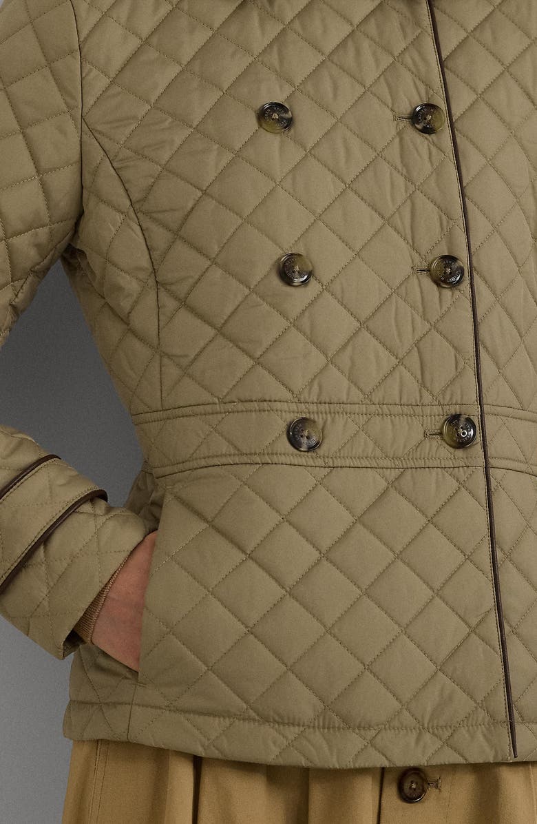 Lauren Ralph Lauren Double Breasted Quilted Jacket, Alternate, color,