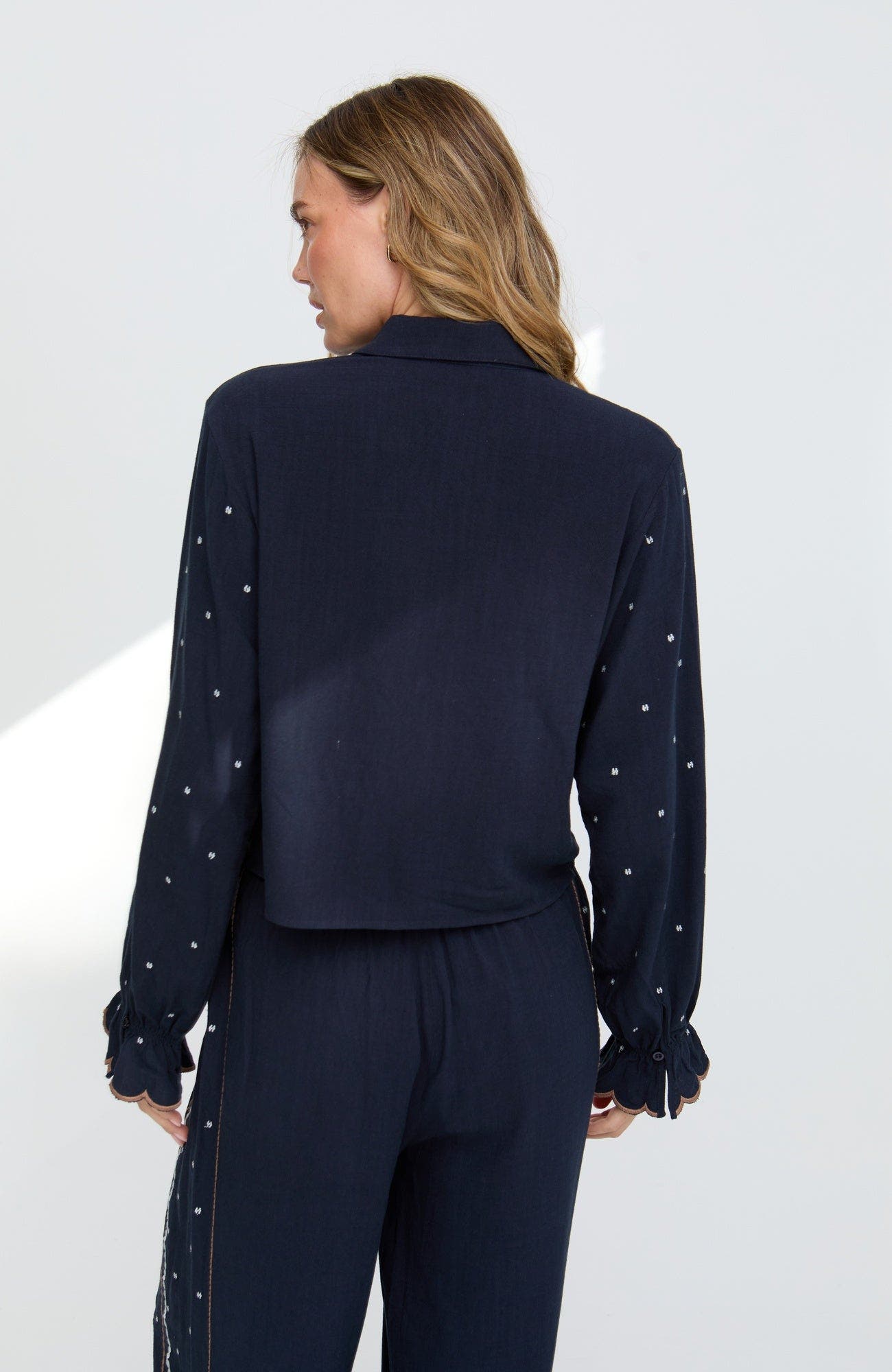 Anai Half Placket Embroidered Blouse - image 4