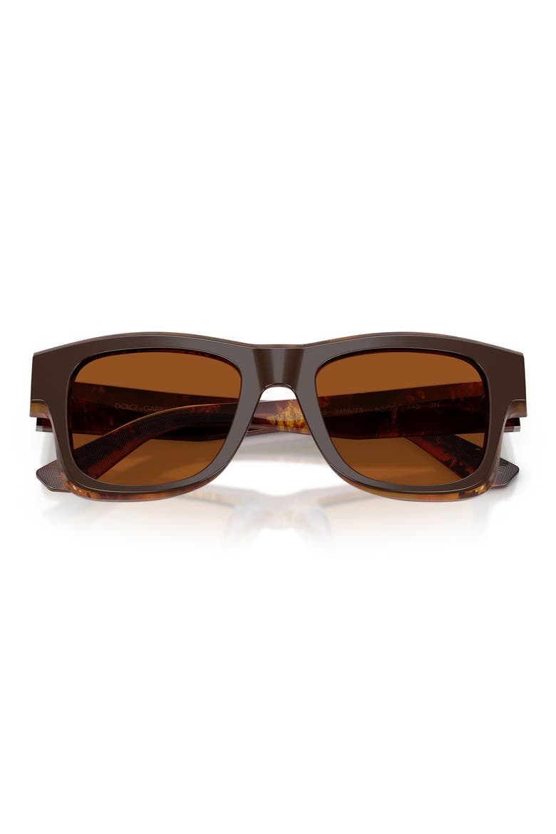 52mm Square Sunglasses, Alternate, color, TOP BROWN/ PEARL GOLD BROWN
