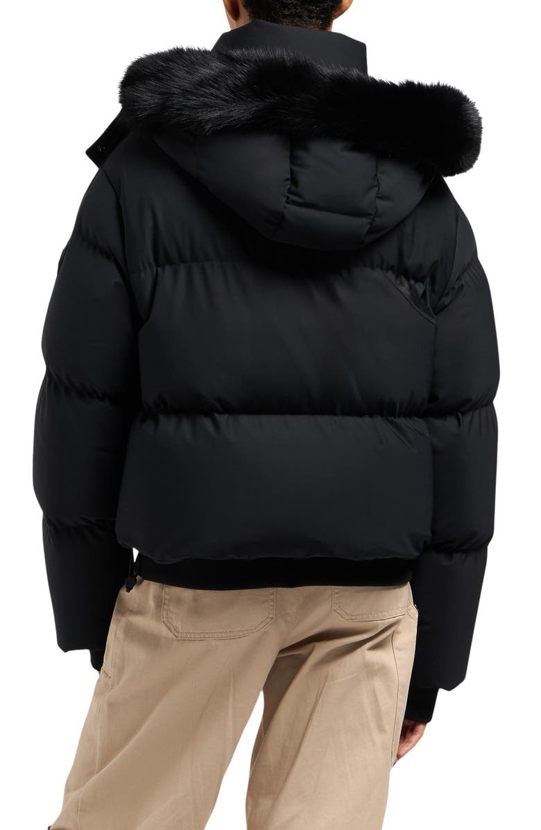 Moose Knuckles Misti Water Repellent & Wind Resistant Down Puffer Jacket with Removable Genuine Shearling Trim, Alternate, color, 