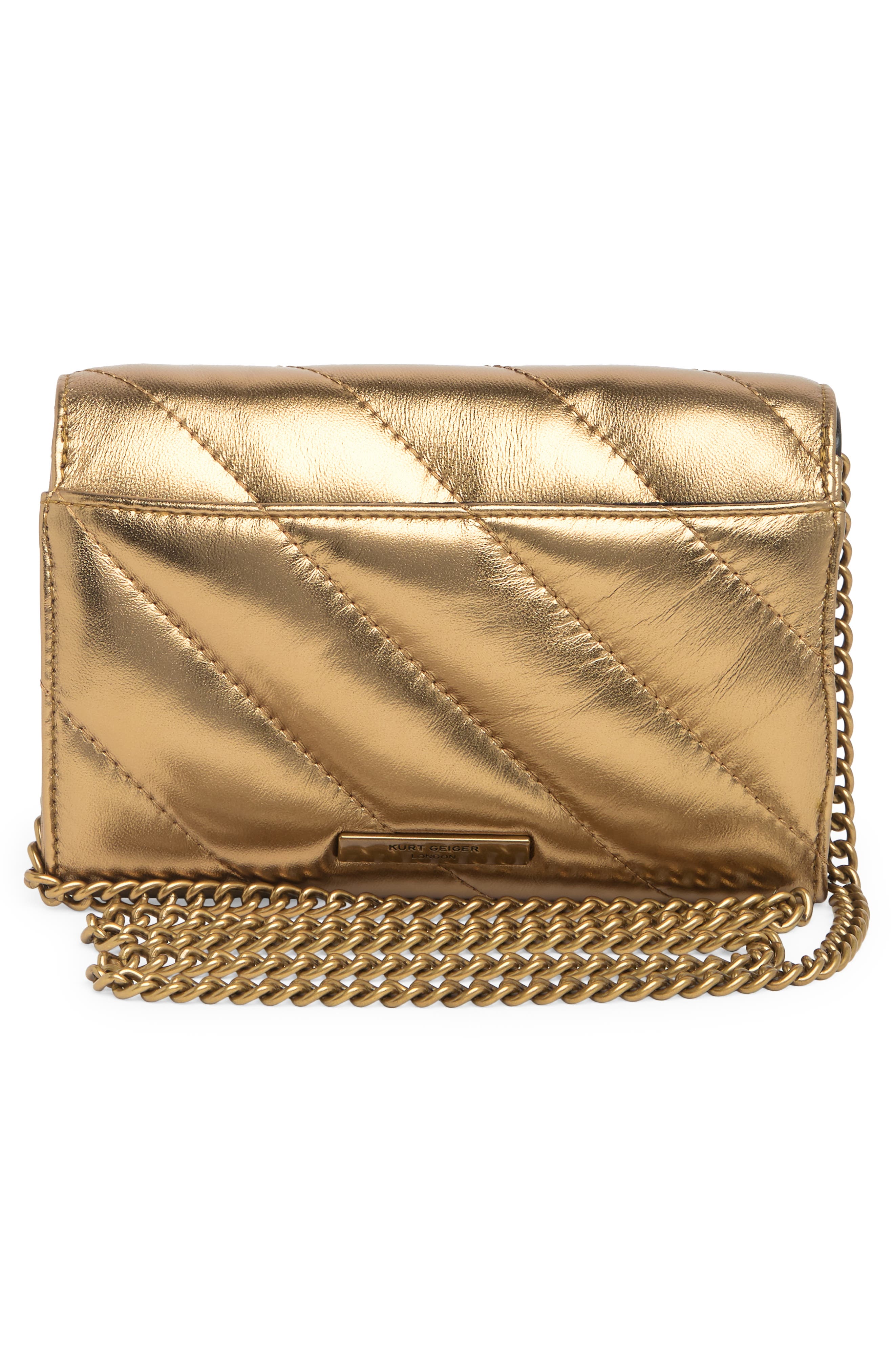 Kurt Geiger London Soho Wallet-on-a-Chain, Alternate, color, Bronze
