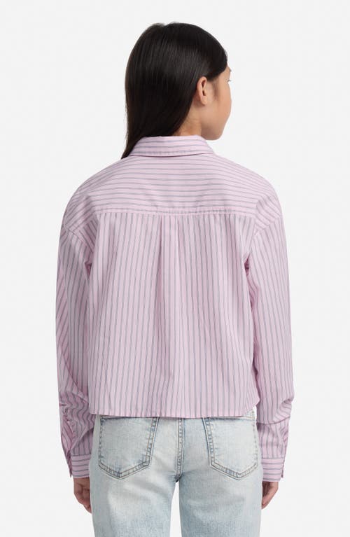 Abercrombie Girls Button Front Boxy Shirt In Pink