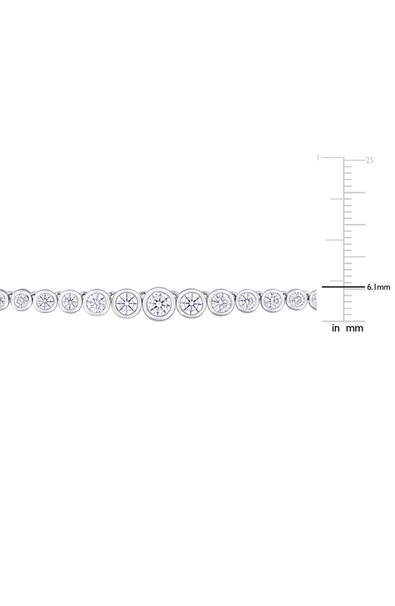 DELMAR Dew Created Moissanite Necklace, Alternate, color, White