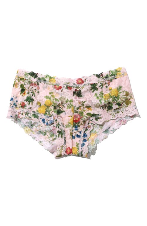 Hanky Panky Printed Signature Lace Boyshort In Overjoyed Pink