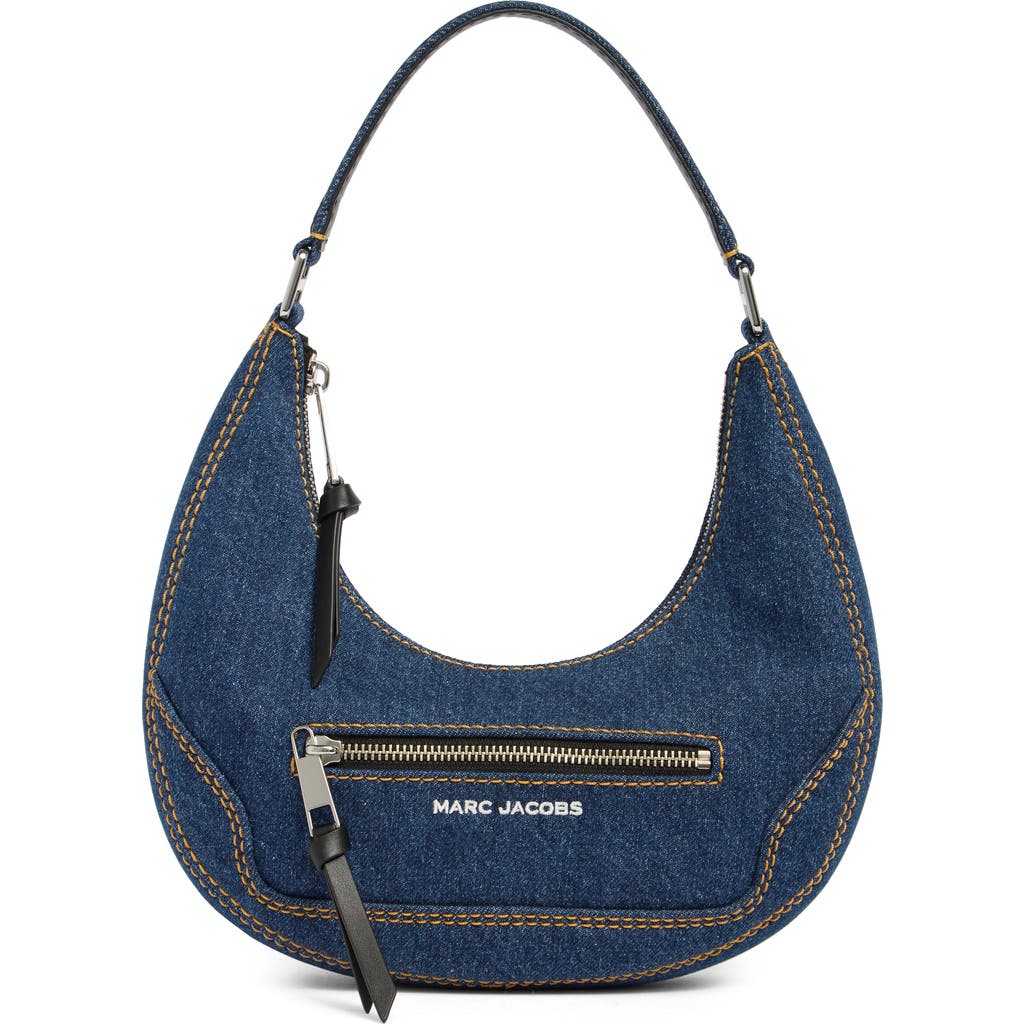 Marc Jacobs Denim Cruiser Small Crescent Shoulder Bag