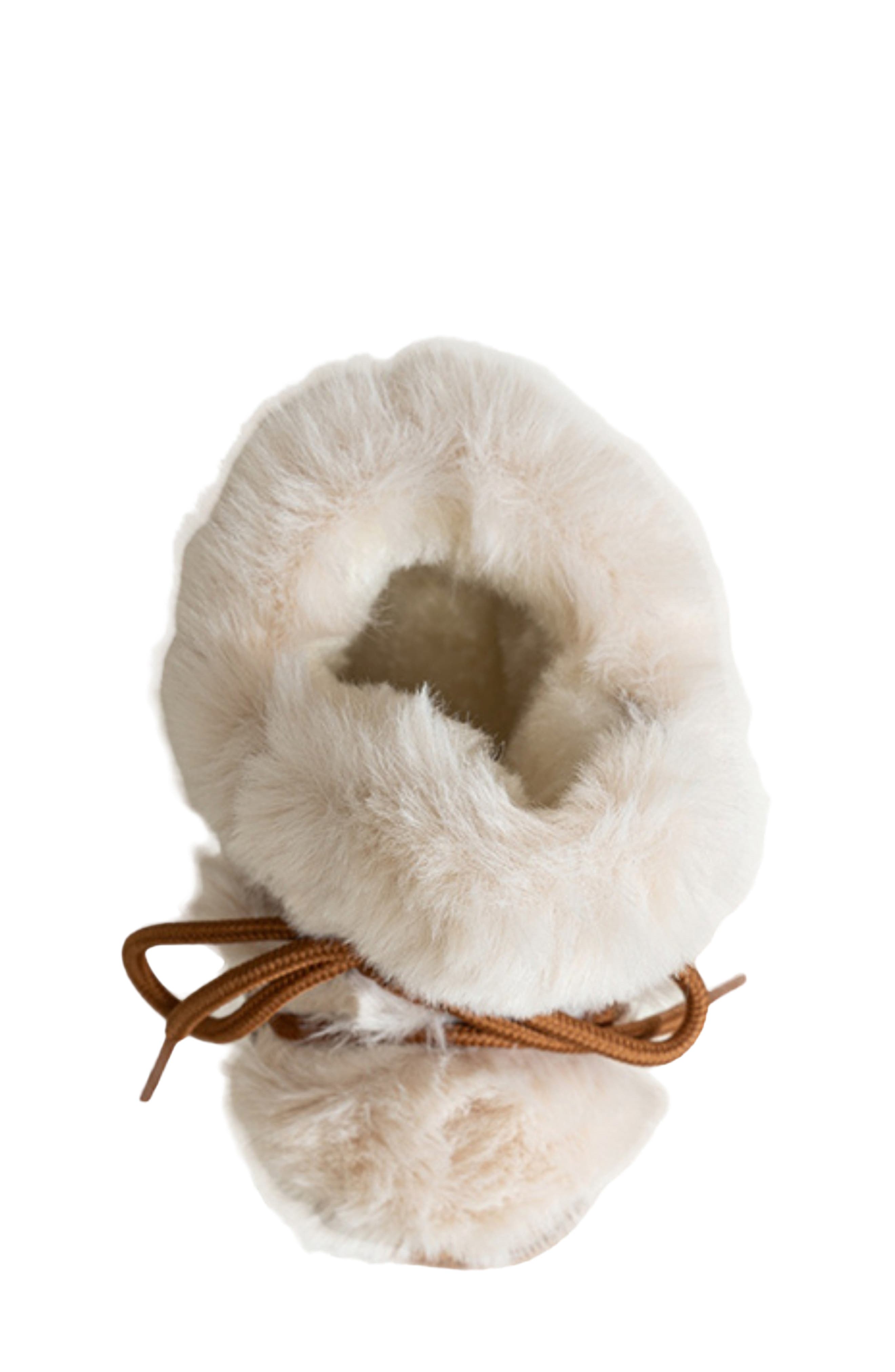 Kids' Faux Fur Trim Boot, Alternate, color, COGNAC