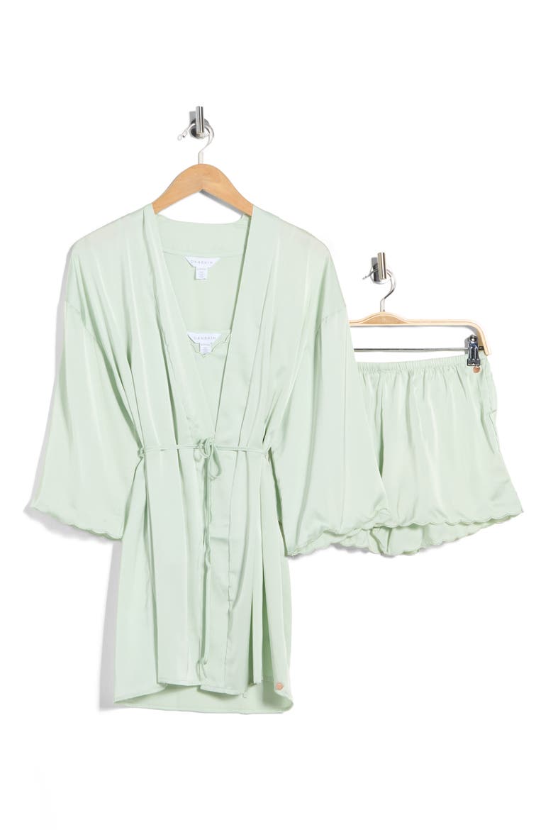Scallop Satin Pajamas, Alternate, color, JADE SILK