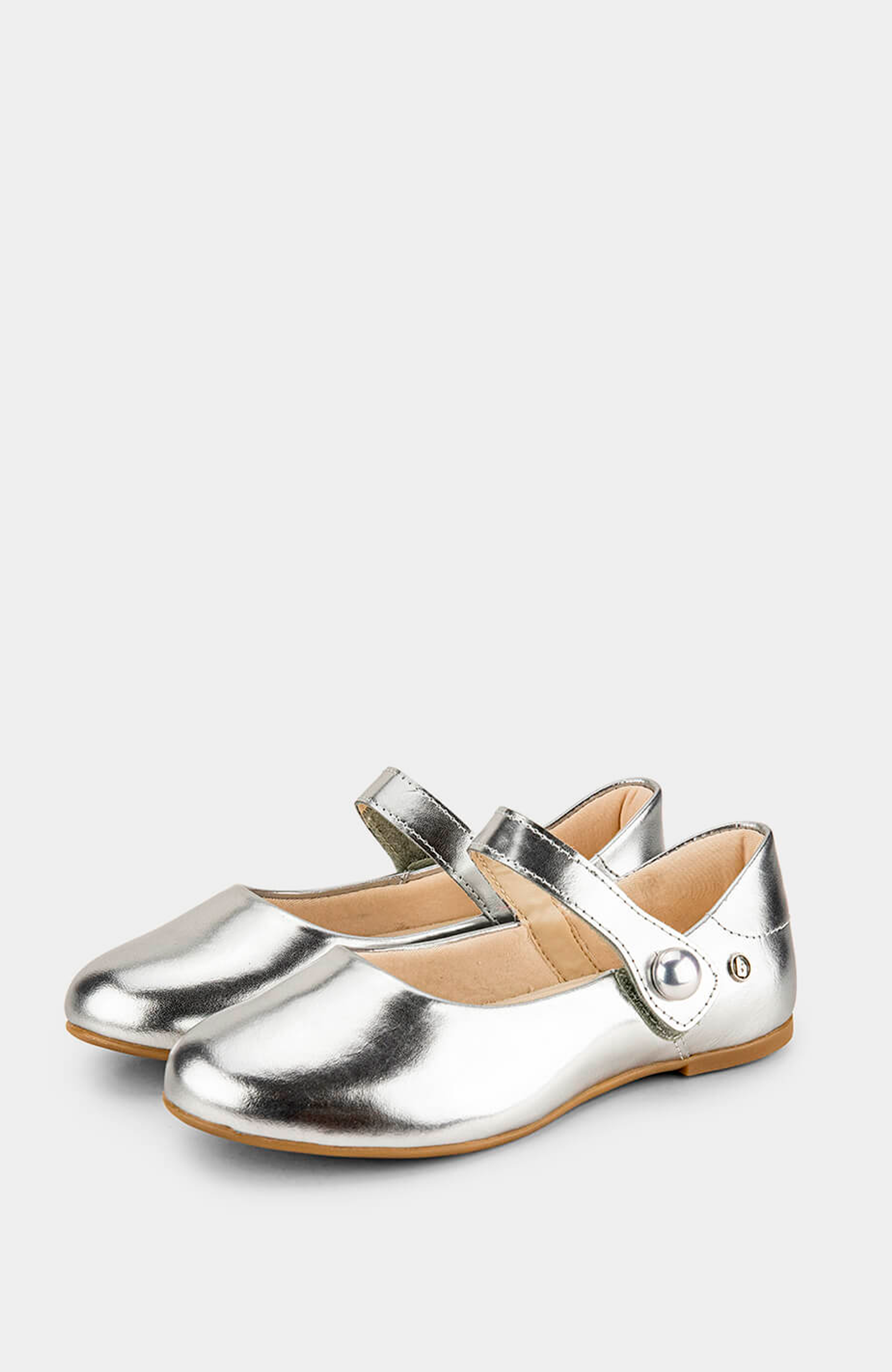 Kids' Ballerina Basic Flat, Alternate, color, Silver