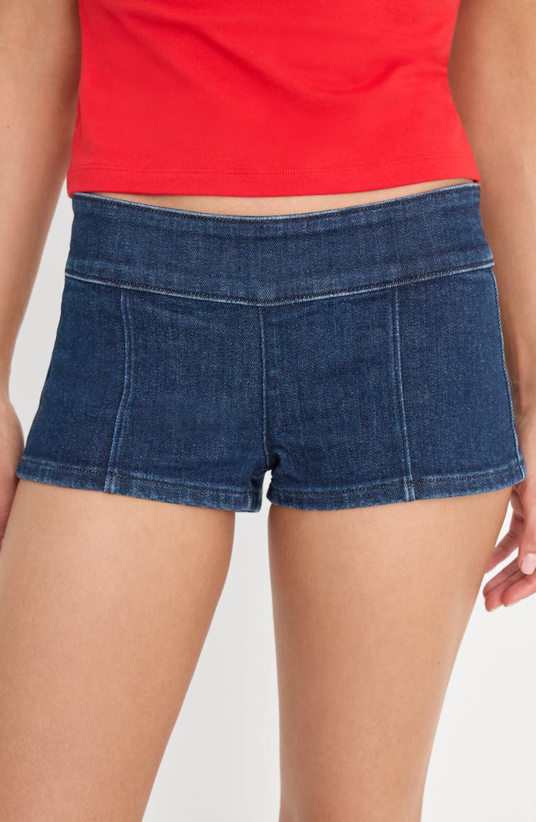 Good American Micro Shorts, Alternate, color, Indigo1169
