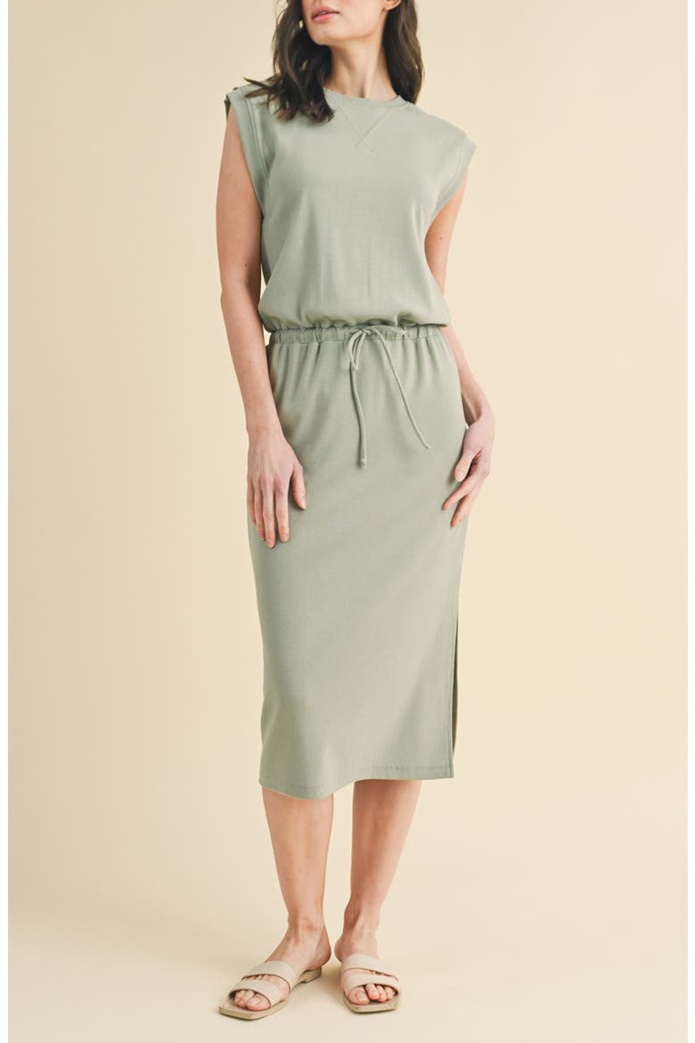 Knit Tank Midi Dress, Main, color, S. OLIVE
