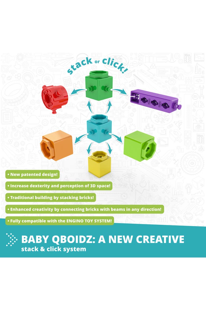 Qboidz Baby My First Steps Large 72 Piece Brick Set, Alternate, color, Multicolored