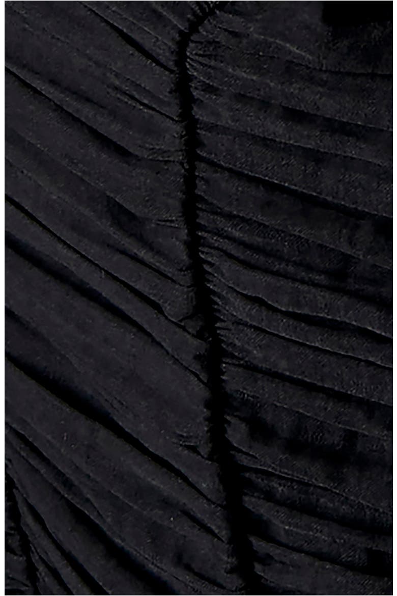Meet Me There Ruched Button-Down Blouse, Alternate, color, BLACK