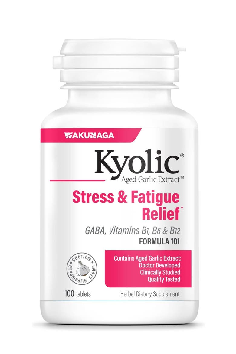 Aged Garlic Extract Formula 101, Stress and Fatigue Relief, 100 tablets., Main, color, None