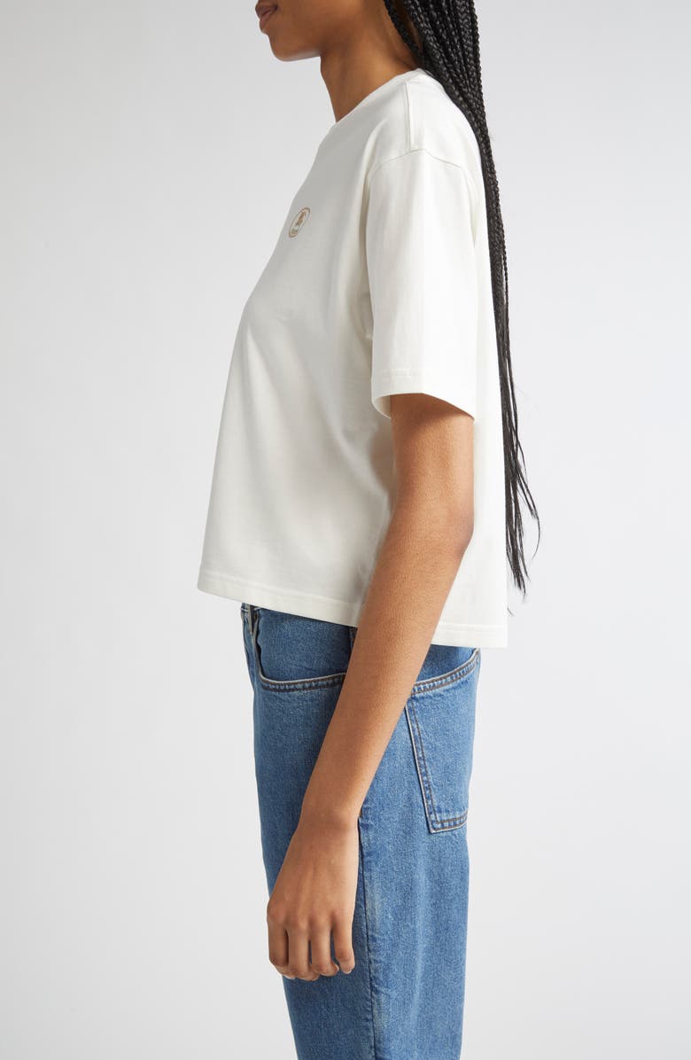 Burberry Embroidered EKD Crop Cotton T-Shirt, Alternate, color,