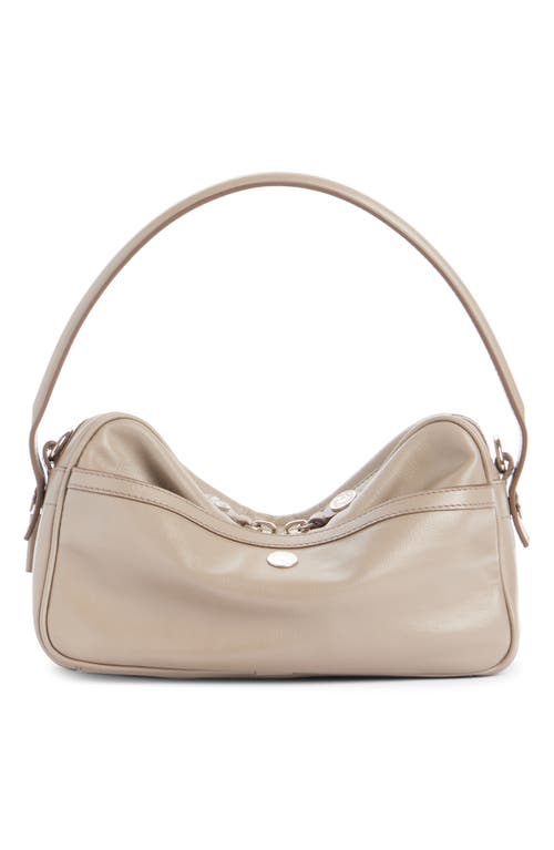 Acne Studios Small Camero Leather Shoulder Bag In Taupe Beige