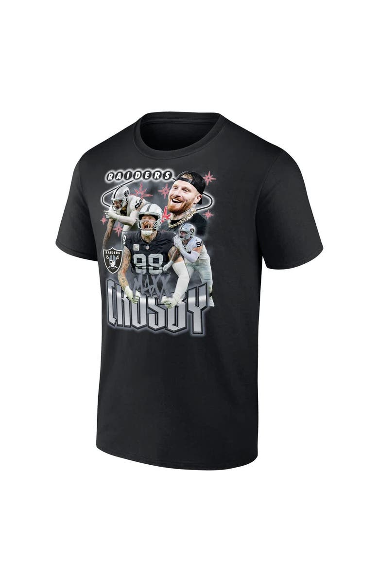FANATICS Men's Fanatics Maxx Crosby Black Las Vegas Raiders Notorious Player Graphic T-Shirt, Alternate, color, Black