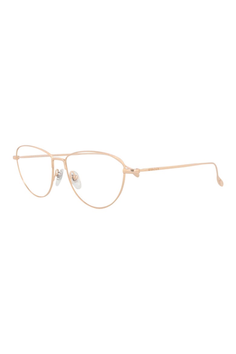 Cat Eye 54mm Optical Glasses, Alternate, color, GOLD GOLD TRANSPARENT