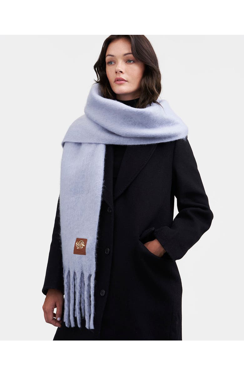 Fable England Cosy Blue Boucle Scarf, Alternate, color, Ice Blue