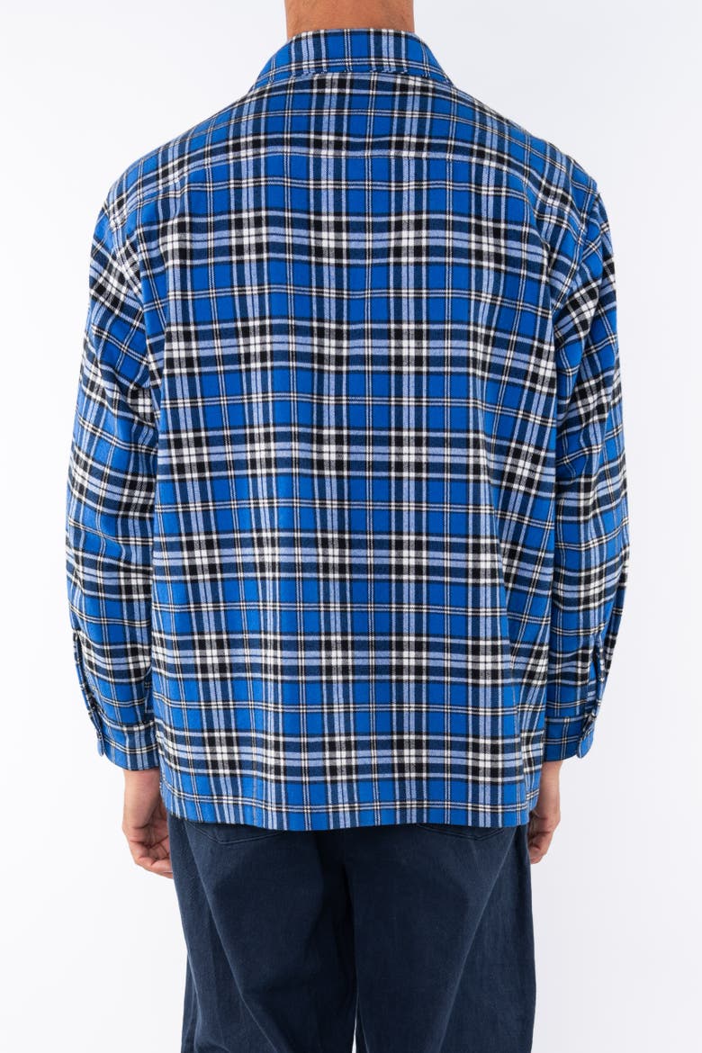 Gender Inclusive Bucky Heavy Flannel Over Shirt, Alternate, color, Blue / Black