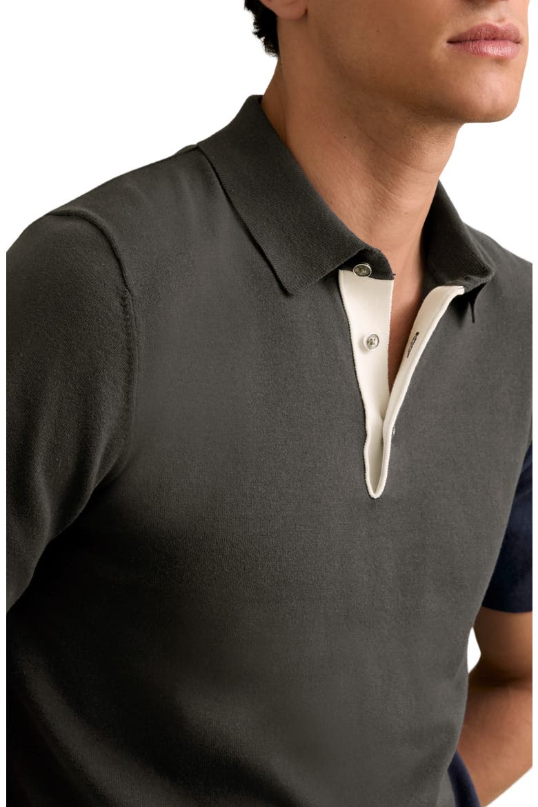 Finch Heathered Polo Sweater, Alternate, color, INDIGO BLUE