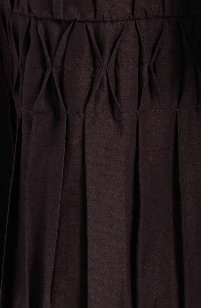 Anne Klein Diamond Detail Sleeveless Tie Waist Shirtdress, Alternate, color, Java Chip