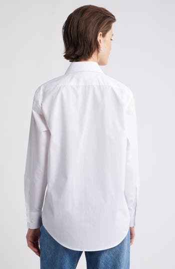 Cotton Poplin Button-Up Shirt