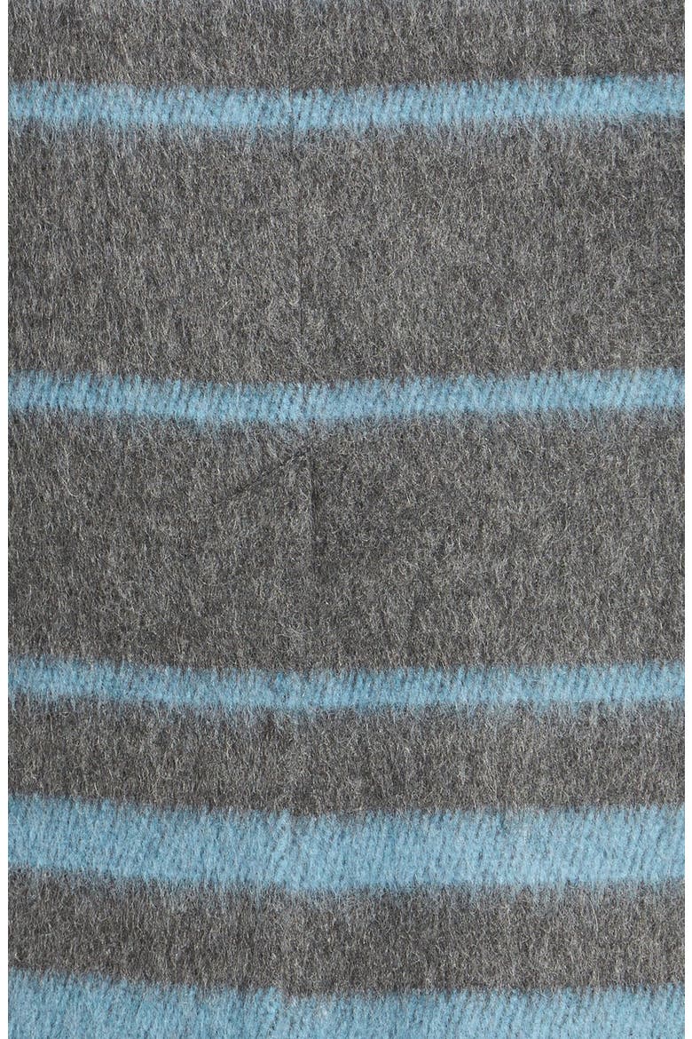Stripe Long Line Coat, Alternate, color, GREY/ BLUE