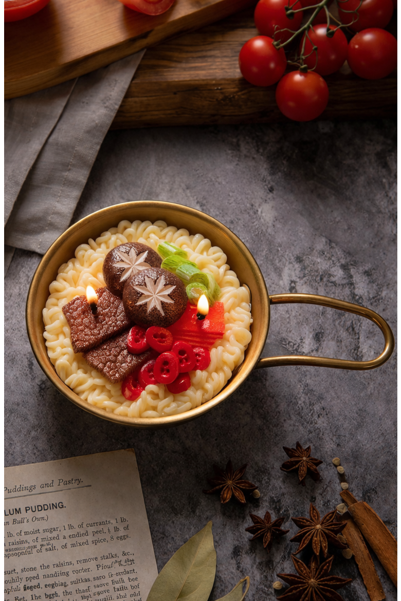 Ramen Noodle Candle, Alternate, color, None