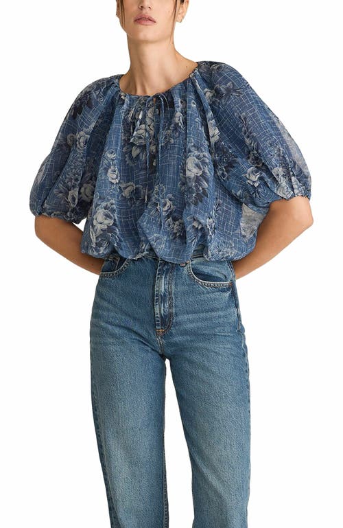REBECCA TAYLOR REBECCA TAYLOR EMBLEM FLEUR BUBBLE PRINT TOP