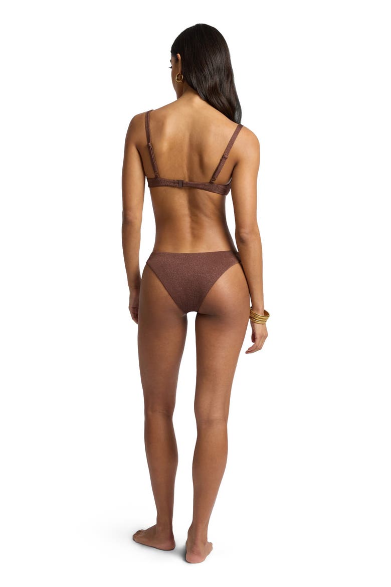Chiara Mid-Rise Bikini Bottom, Alternate, color, Hickory