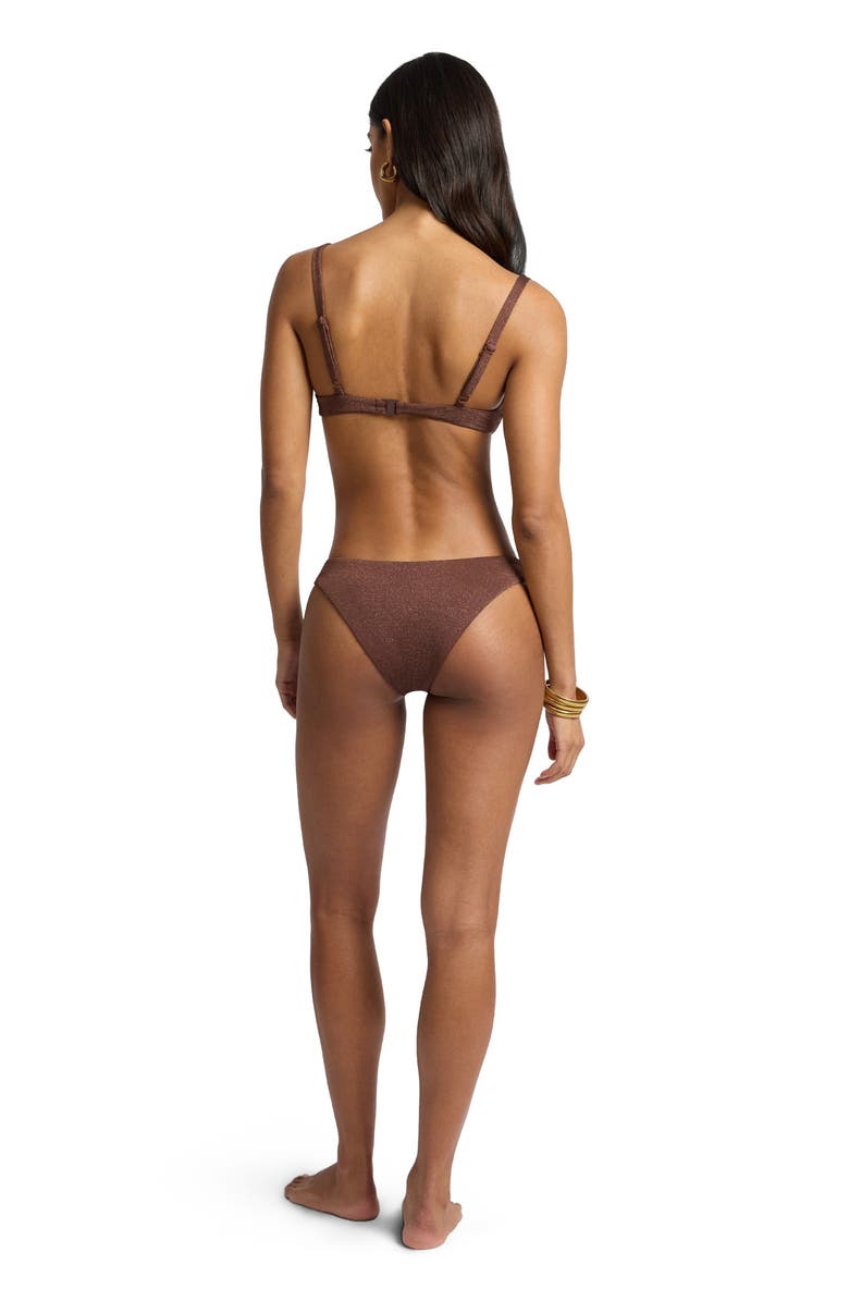 Onia Chiara Mid-Rise Bikini Bottom, Alternate, color, Hickory