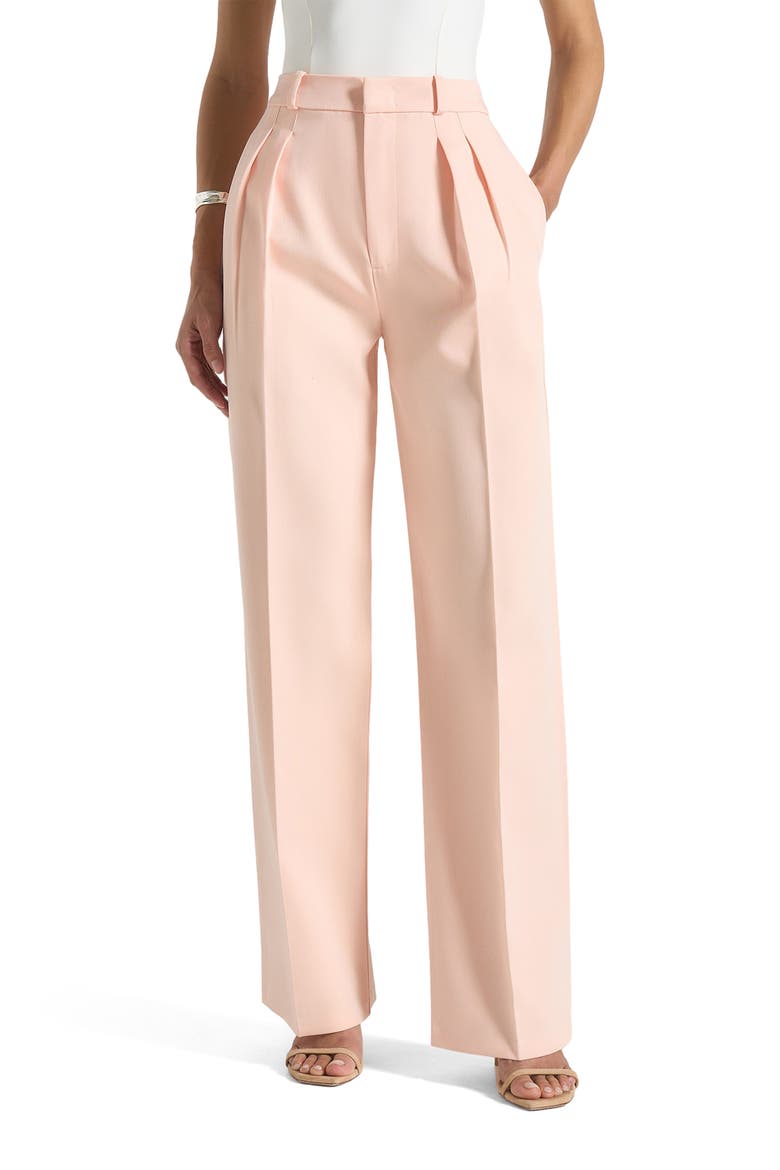 Julie Tailored Twin Pleat Trousers, Alternate, color, Peach