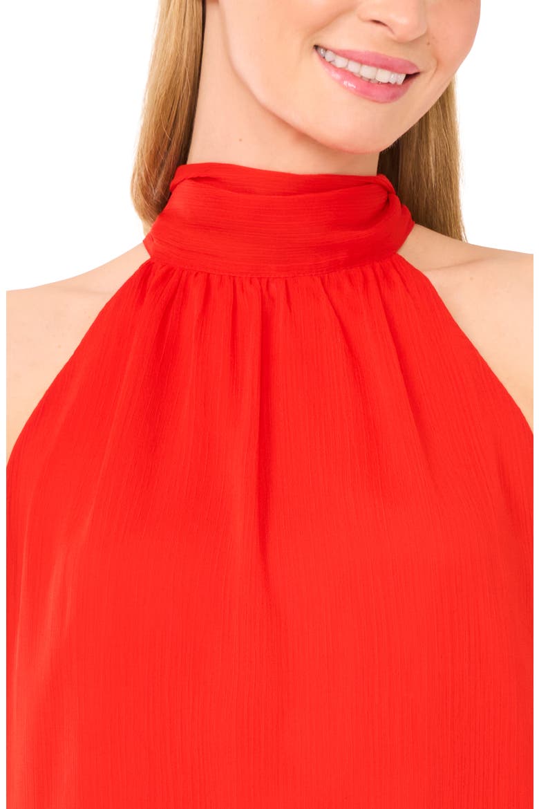 Halter Neck Yoryu Top, Alternate, color, FIERY RED