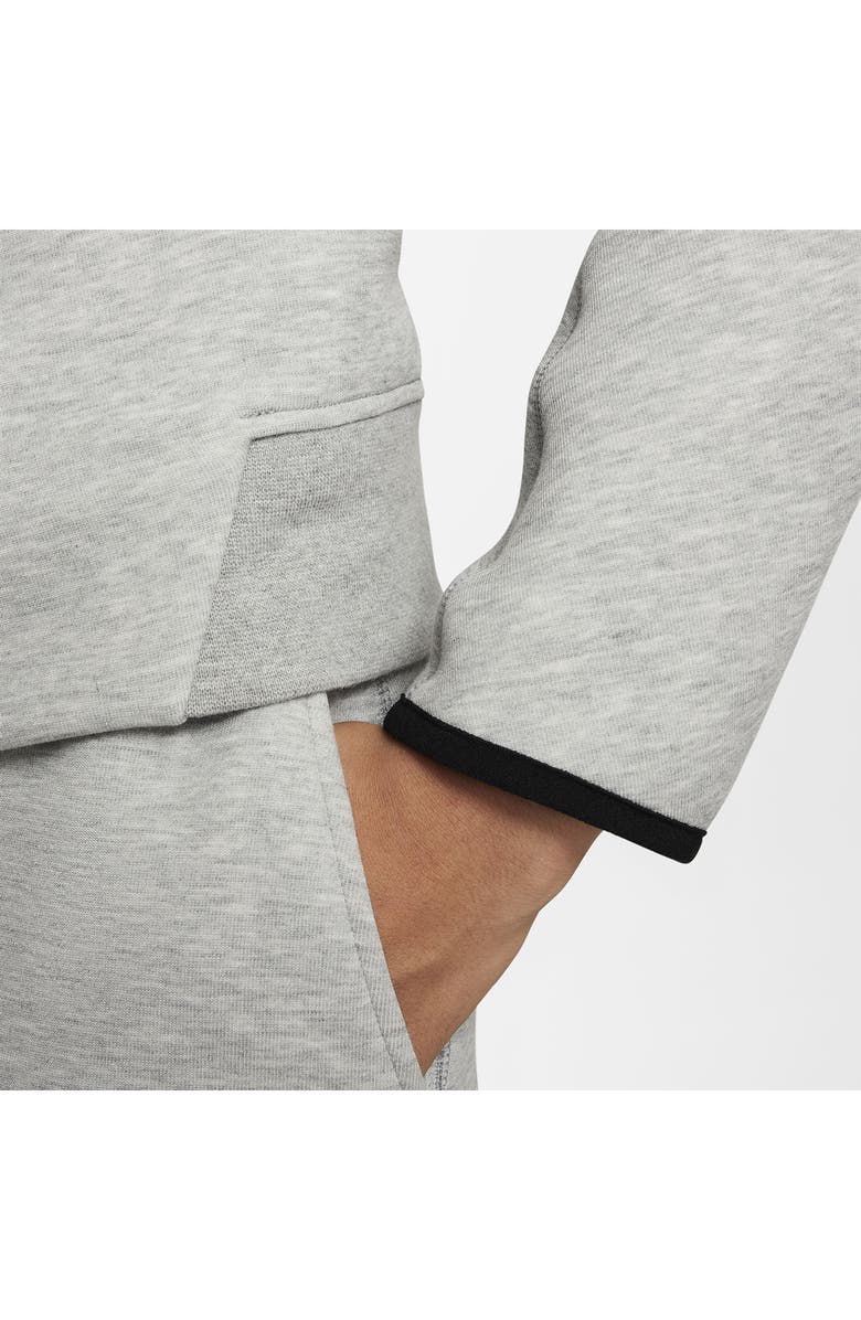 Nike Kids' Tech Fleece Crewneck Sweatshirt, Alternate, color, Dark Grey Heather/ Black