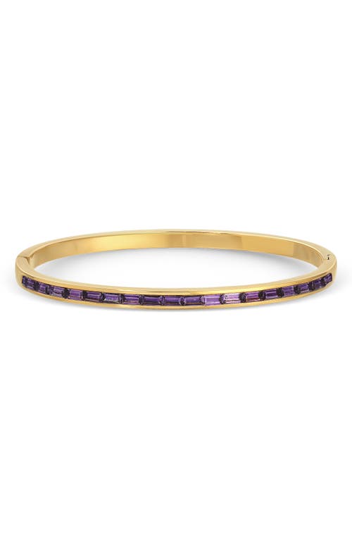 Eye Candy Los Angeles Padme Set Of 4 Assorted Cz Bangle Bracelets In Gold