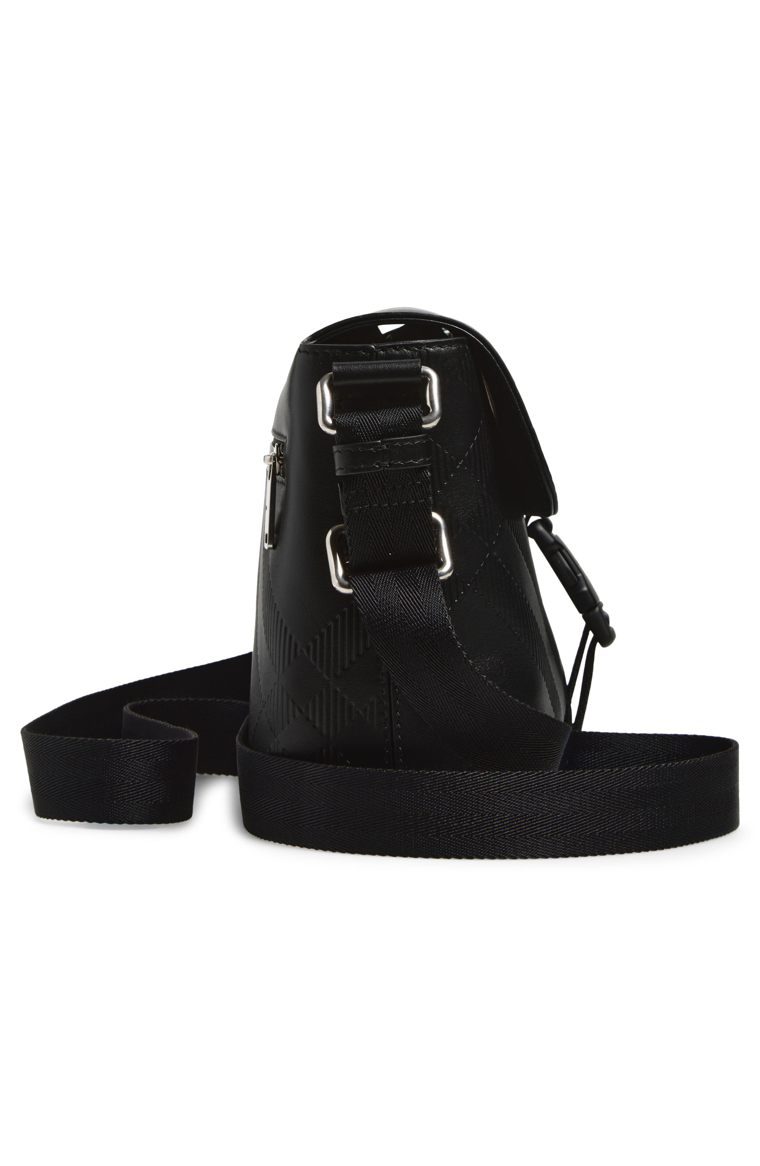 Burberry Small Buckle Messenger Bag, Alternate, color, Black