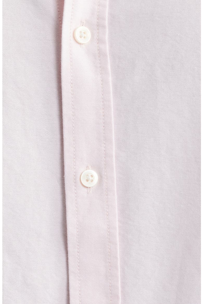 Sailboat Emblem Cotton Button-Down Oxford Shirt, Alternate, color, PINK - WHITE