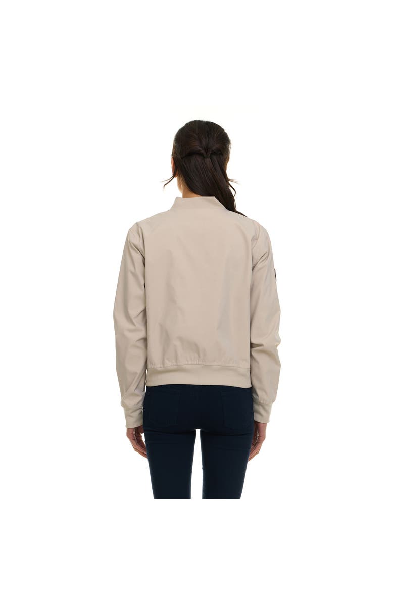 CANADA WEATHER GEAR Women's Bomber Flight Jacket Lightweight Zip-Up Windbreaker, Alternate, color, Pumice Stone