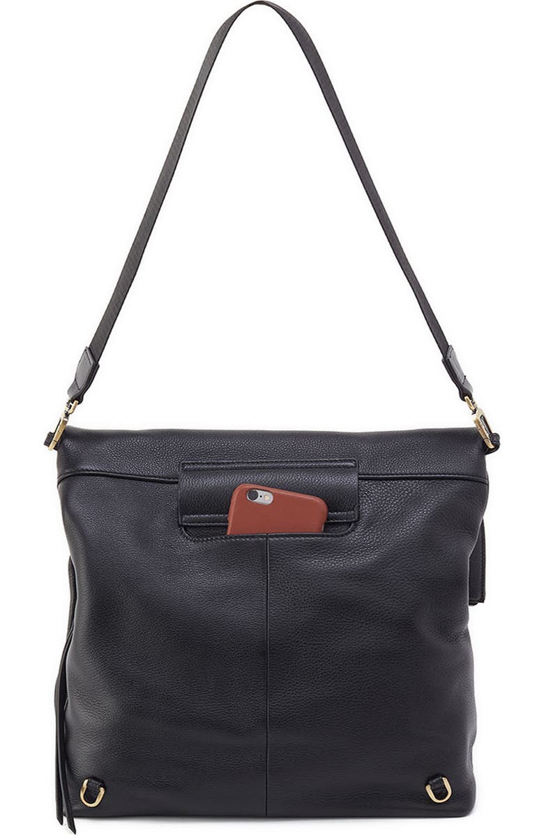 HOBO Grant Convertible Leather Backpack, Alternate, color, Black