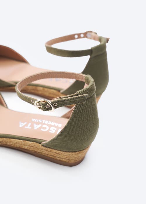 Viscata Montroig Canvas Espadrille Flats In Olive
