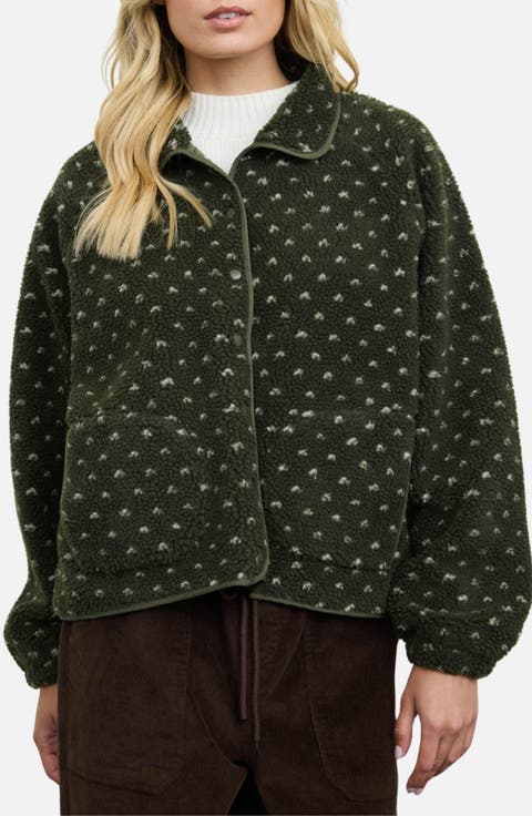 Dotted High Pile Fleece Jacket