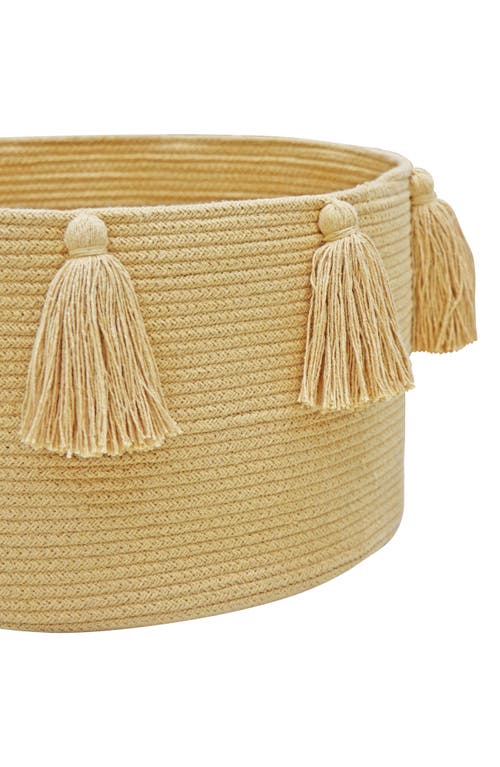Lorena Canals Tassel Basket In Honey