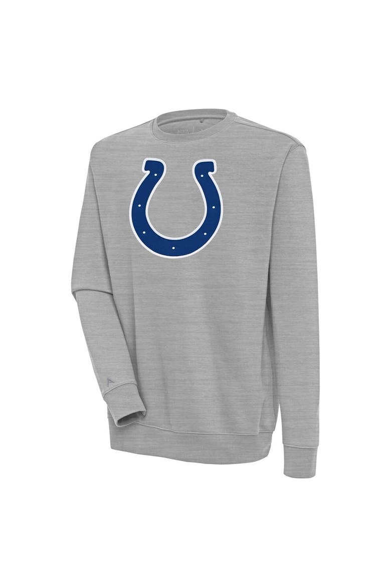 Men's Antigua  Heather Gray Indianapolis Colts Victory Pullover Sweatshirt, Main, color, Heather Gray