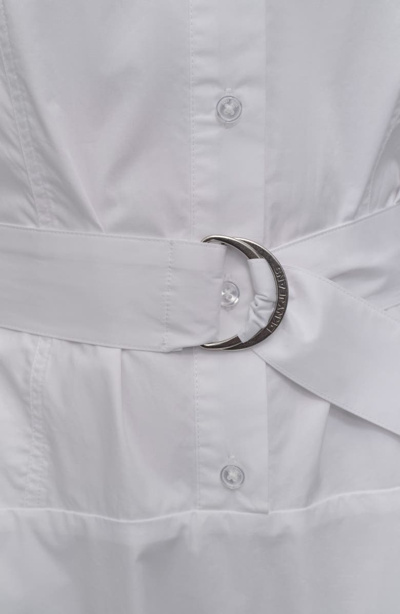 DKNY Jeans Belted Drop Waist Midi Dress, Alternate, color, White