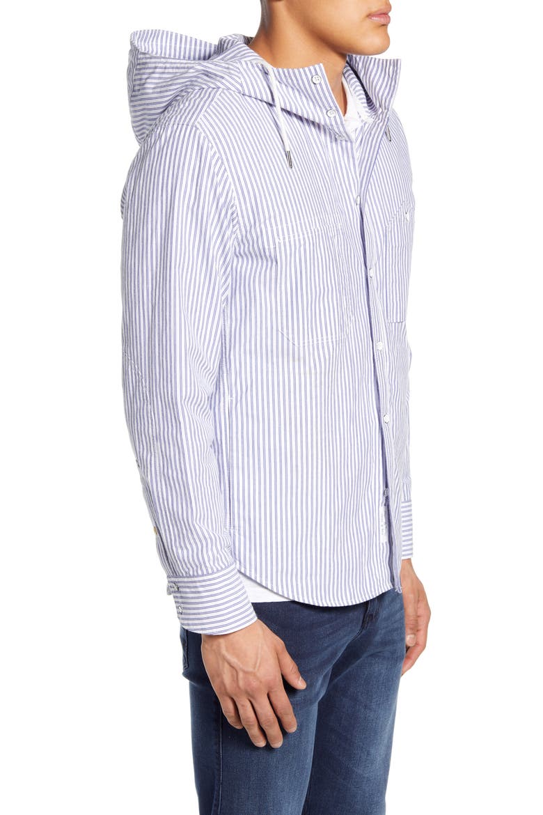 Langston Short Sleeve Button-Up Camp Shirt, Alternate, color, LIGHT BLUE STRIPE
