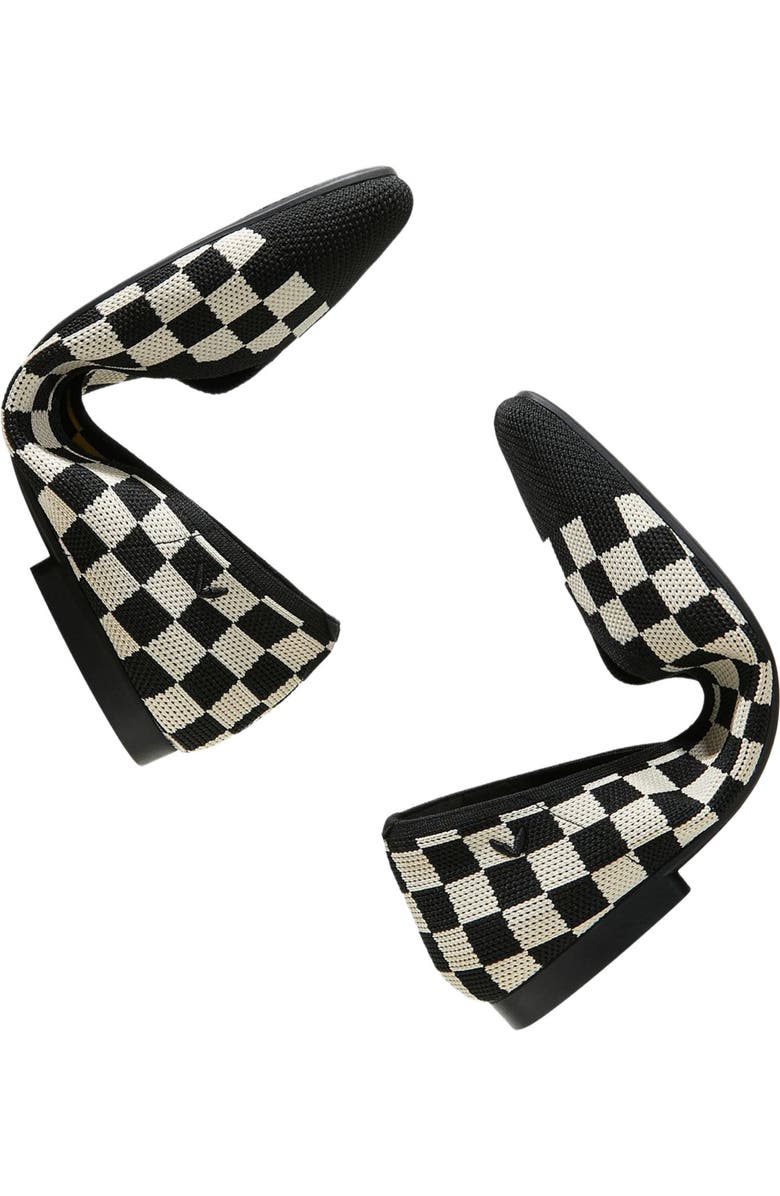 VIVAIA Square-Toe V-Cut Flats, Alternate, color, Checker