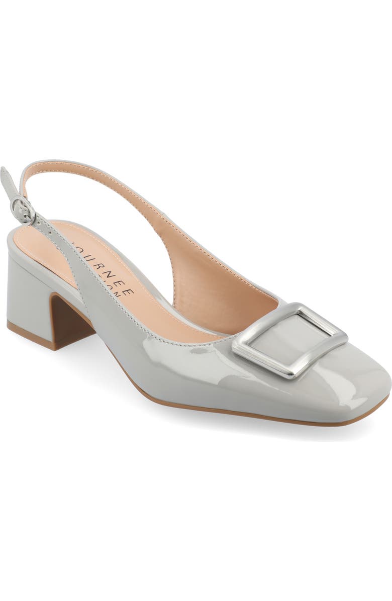 Journee Collection Everlee Slingback Pump, Main, color, Grey