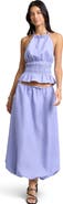 Onia Air Linen Smocked Halter Top